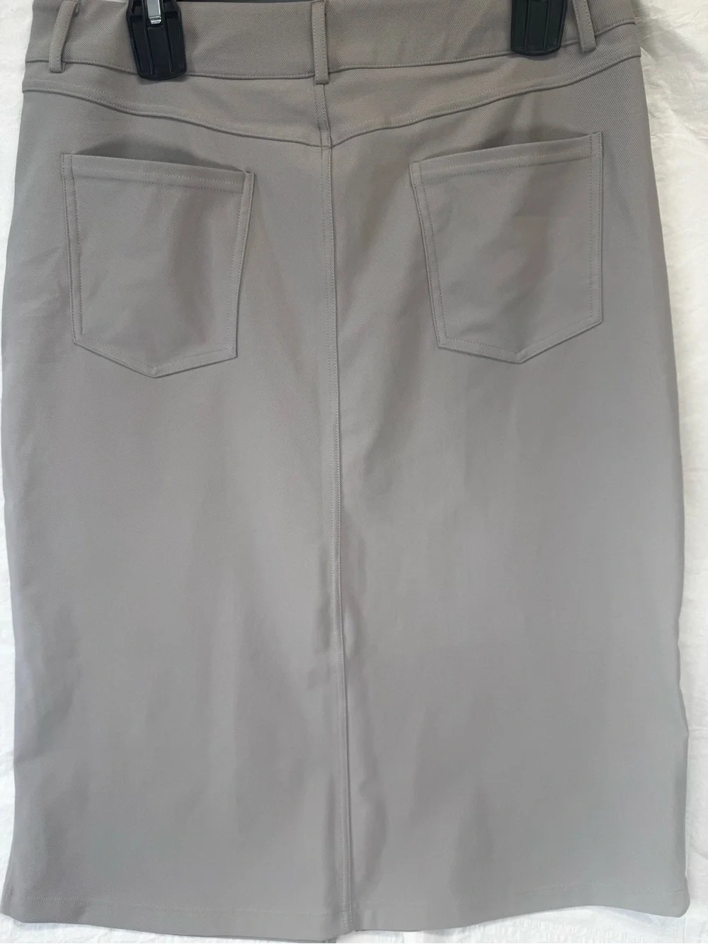 NWT Halara High Waisted Midi Pencil Skirt Gray Stretch Athleisure L - Picture 3 of 11